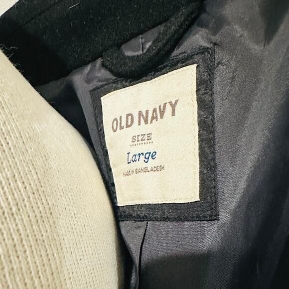 Old Navy Pea Coat Black Size Large - Picture 7 of 7